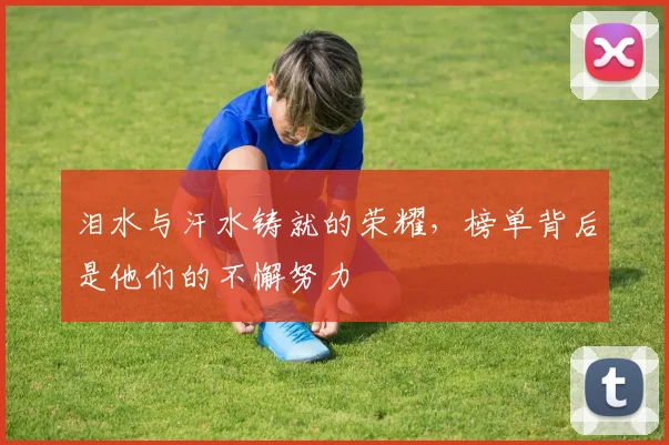泪水与汗水铸就的荣耀，榜单背后是他们的不懈努力